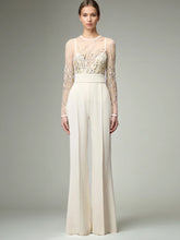 Combinaison en maille épissée à paillettes et diamants